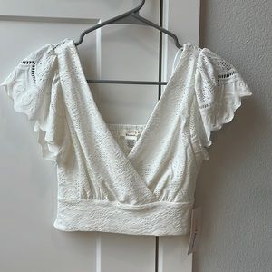 Lace Surplice Top